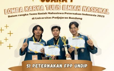 Tim Peternakan Undip Berhasil Raih Juara  1  Pada Lomba Karya Tulis Ilmiah Nasional  (LKTIN)