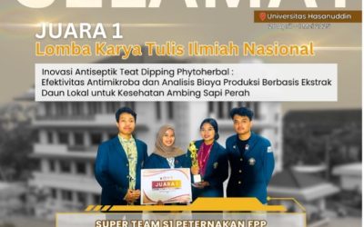 WOW Amazing!!! In Early 2025, UNDIP Bachelor of Animal Science Students Again Won 1st Place in Scientific Writing Competition in Makassar